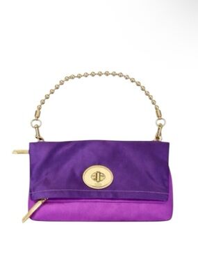 Coach Amanda Satin Fold Over Clutch-NWOT